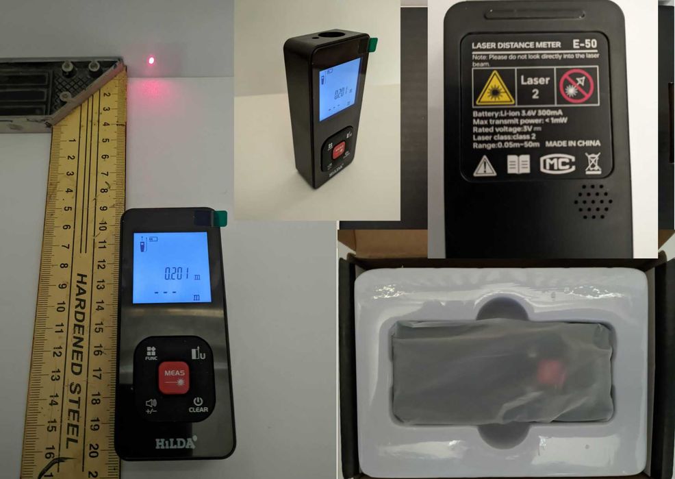 Лазерный дальномер HILDA E50/ лазерная рулетка 50 м. аккумуляторная