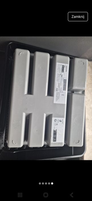 Akcesoria kuchenne ociekacz i 3x pojemniki na sztućce