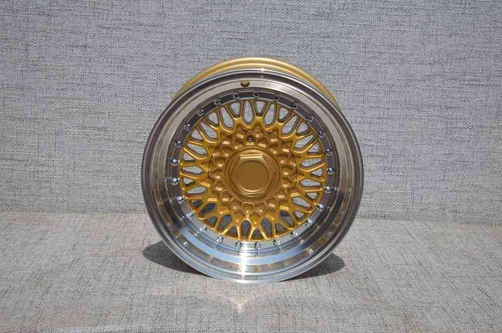 Felgi DARE RS 15" 8J ET15 4x100/108 Gold / Silver Rivets