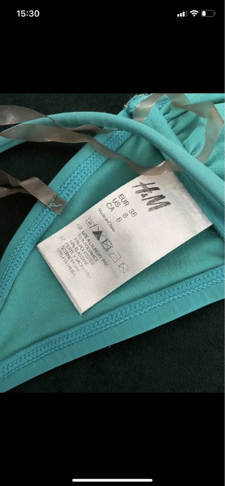 H&M pull&bear bikini stroj kapielowy M turkusowy niebieski zielony