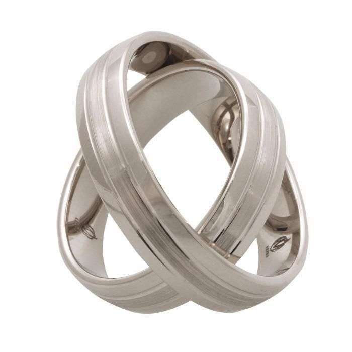 Obrączki białe złoto 585 14K z cyrkonią lub diamentem