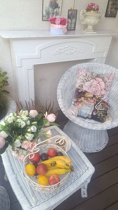 Komplet z wikliny Styl Prowansalski możliwość wysyłki