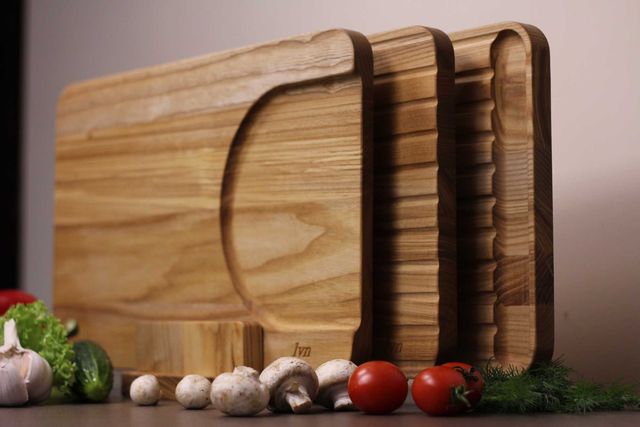 Набір дерев'яних кухоних дошок 