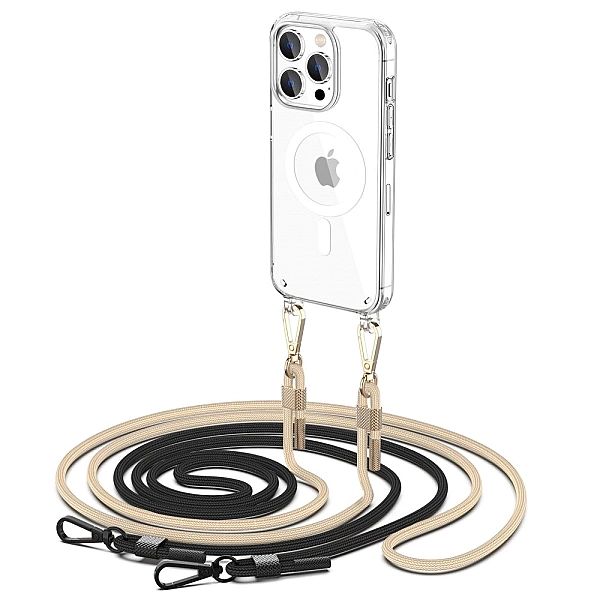 Tech-Protect Flexair Chain Magsafe Iphone 15 Pro Black & Beige