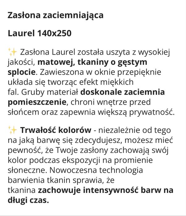 Zasłony zaciemniające 140x250