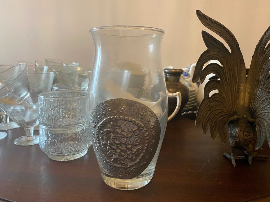 Objetos decorativos em estanho