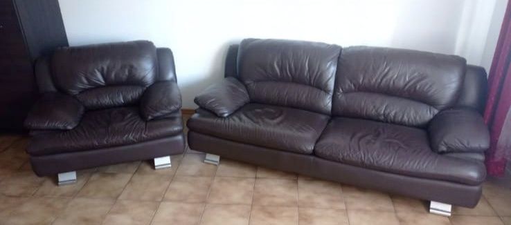 Wypoczynek sofa fotel skóra