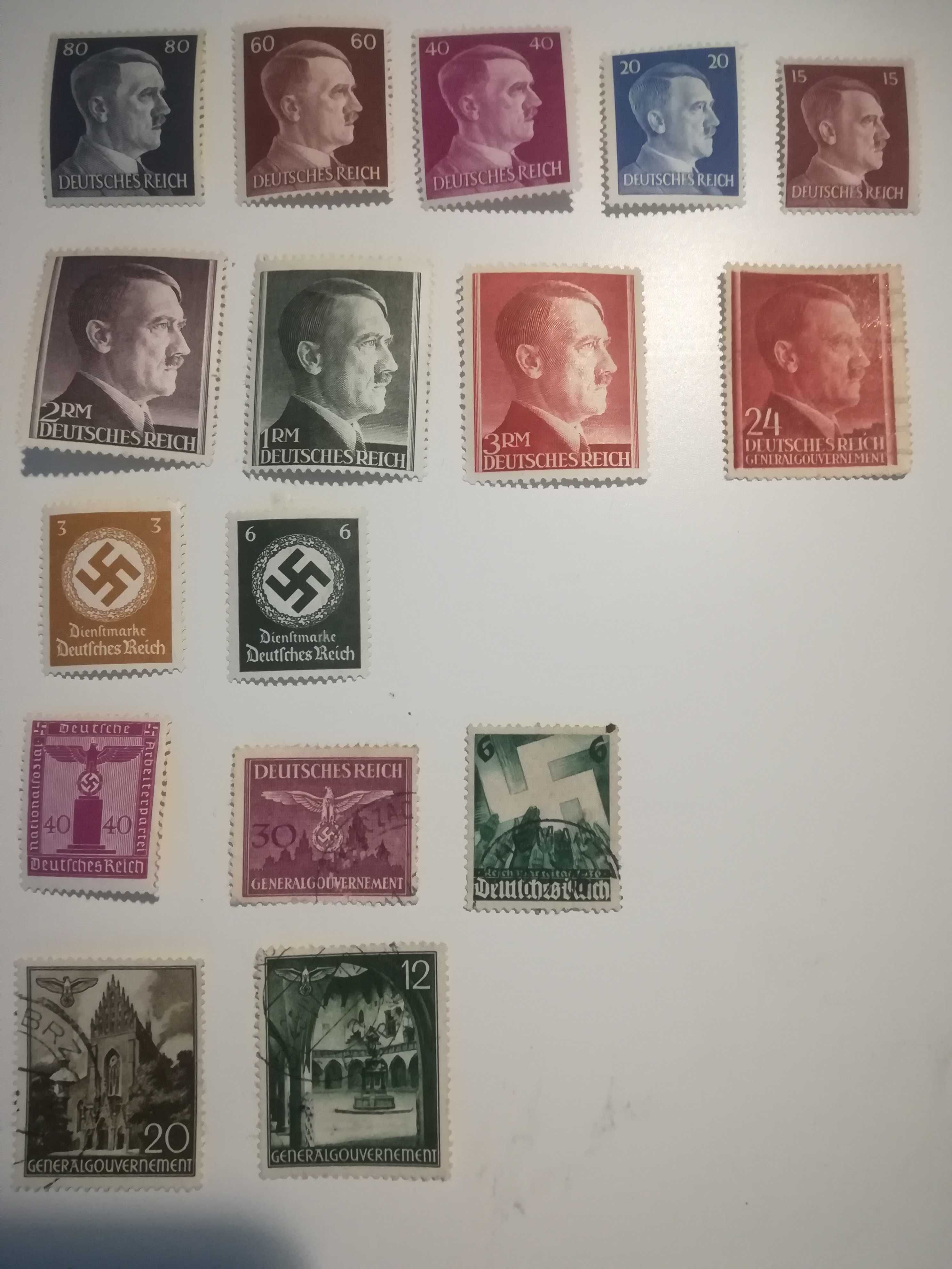 Sprzedam Zabytkowe Znaczki Niemieckie z Wizerunkiem Adolfa Hitlera