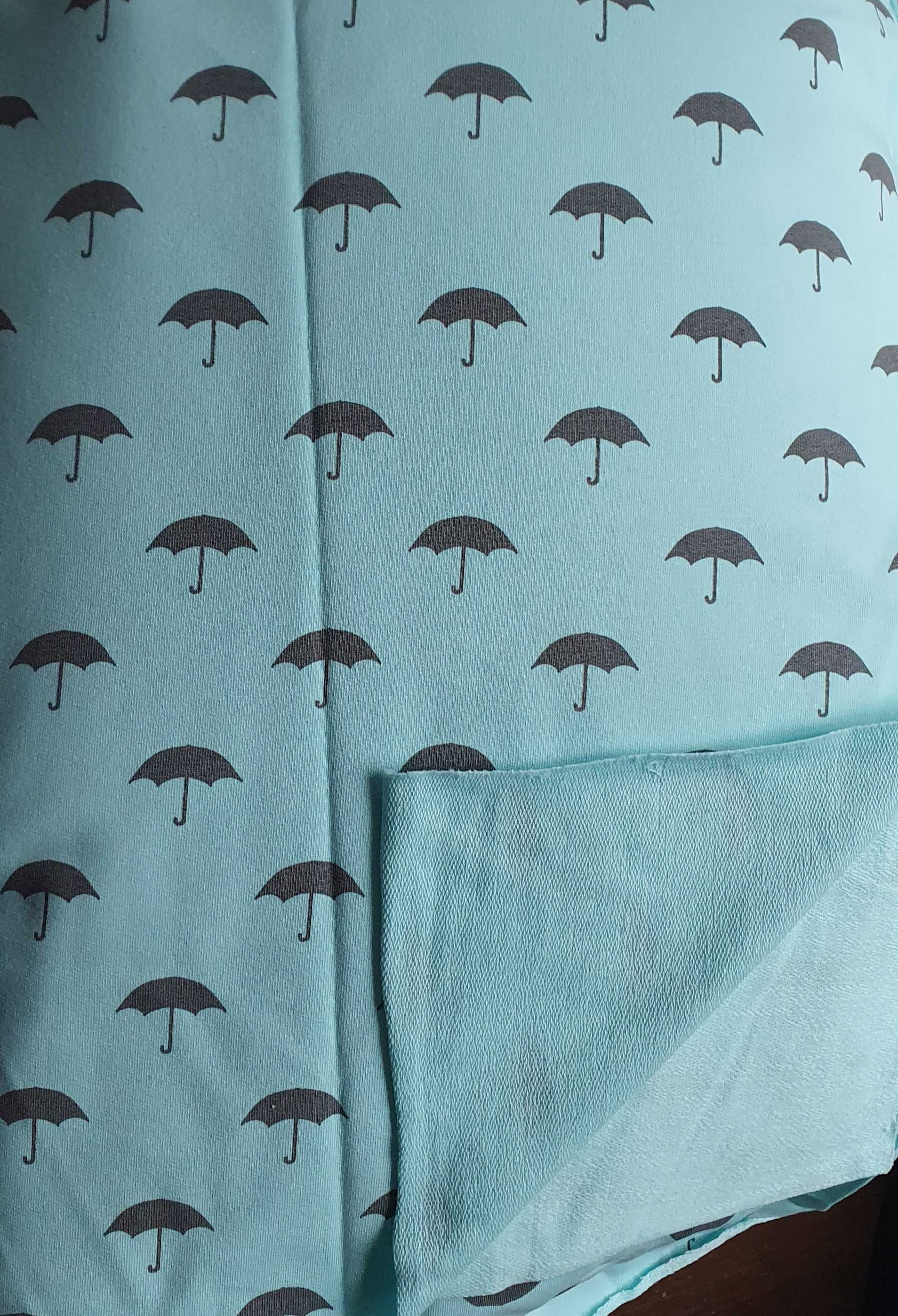Dresówka z pętelką - parasolki - pakiet 3 kolory