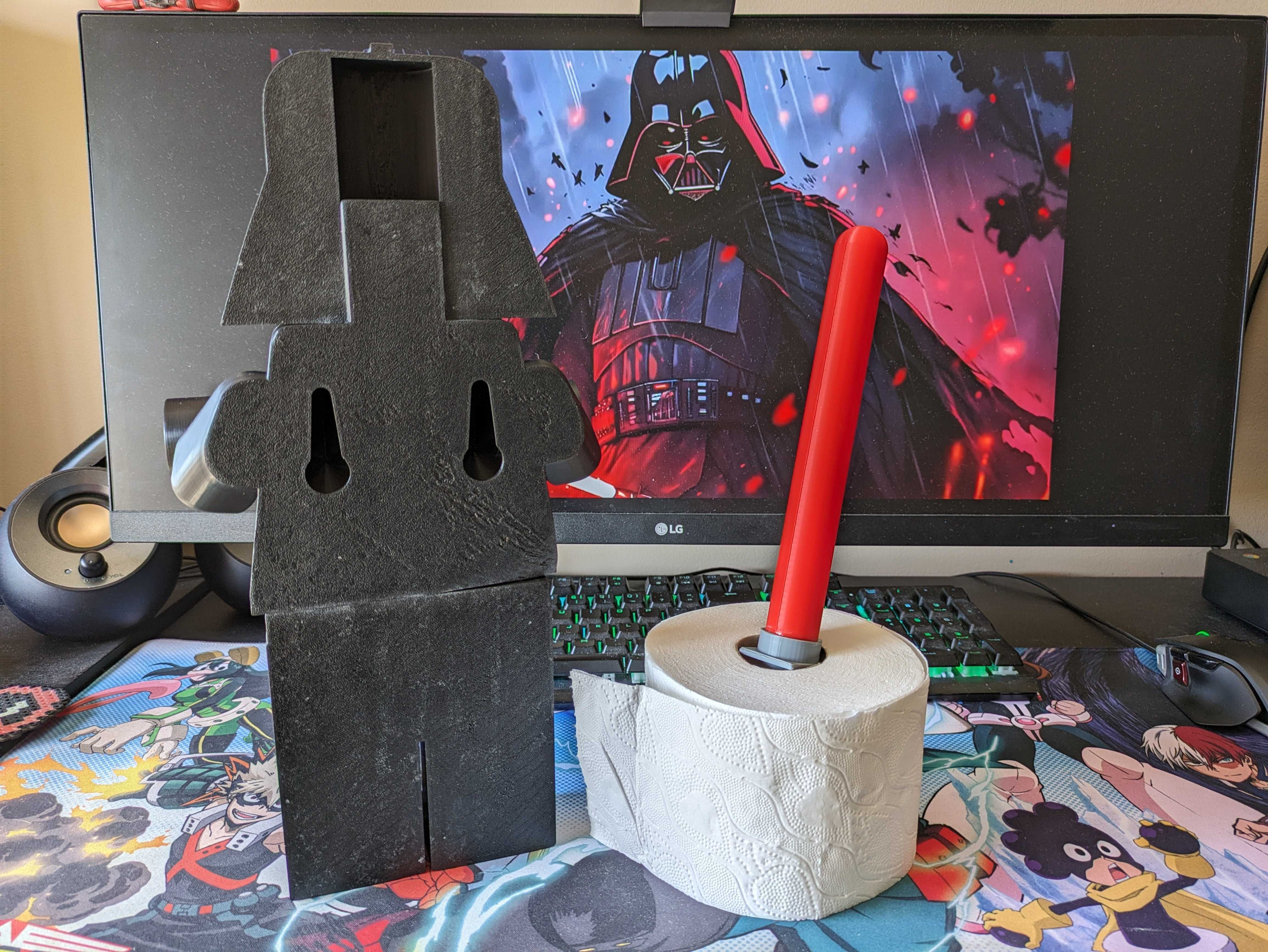 Darth Vader Porta Rolos Papel Higiénico (Impressão 3D)