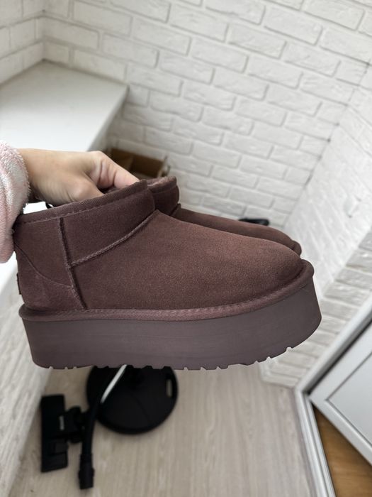 Ugg mini brown, уггі шоколадні, трендові уги