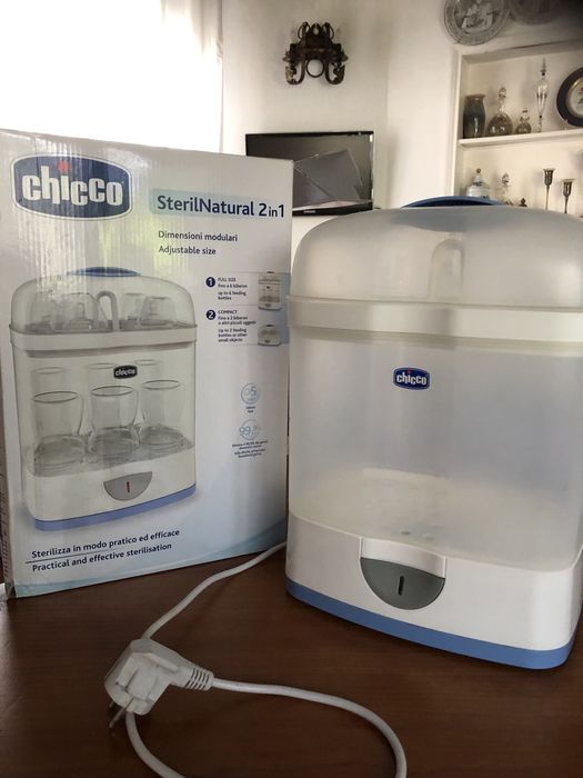 Esterilizador electrico Chicco+ aquecedor de biberons e biberons