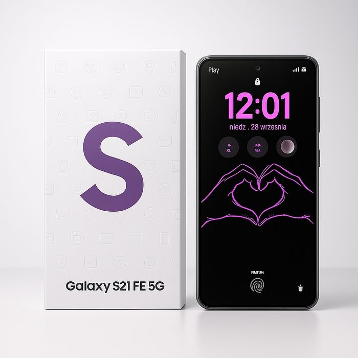 Liliowy lawendowy samsung galaxy s21 FE 5G z etui i gwarancją na folie