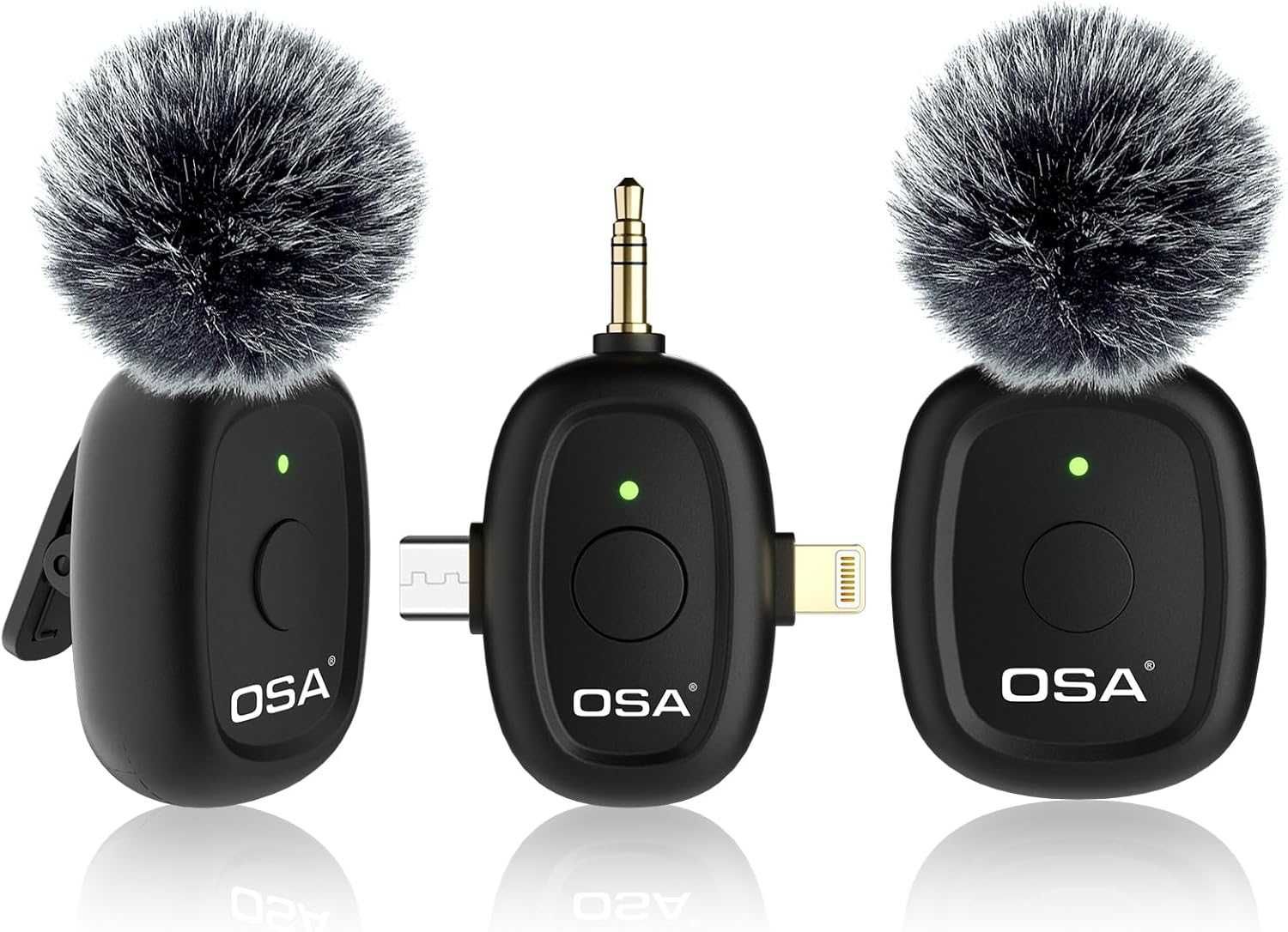 OSA Microfones para 3 Sistemas iPhone - Android - Cameras - Pc