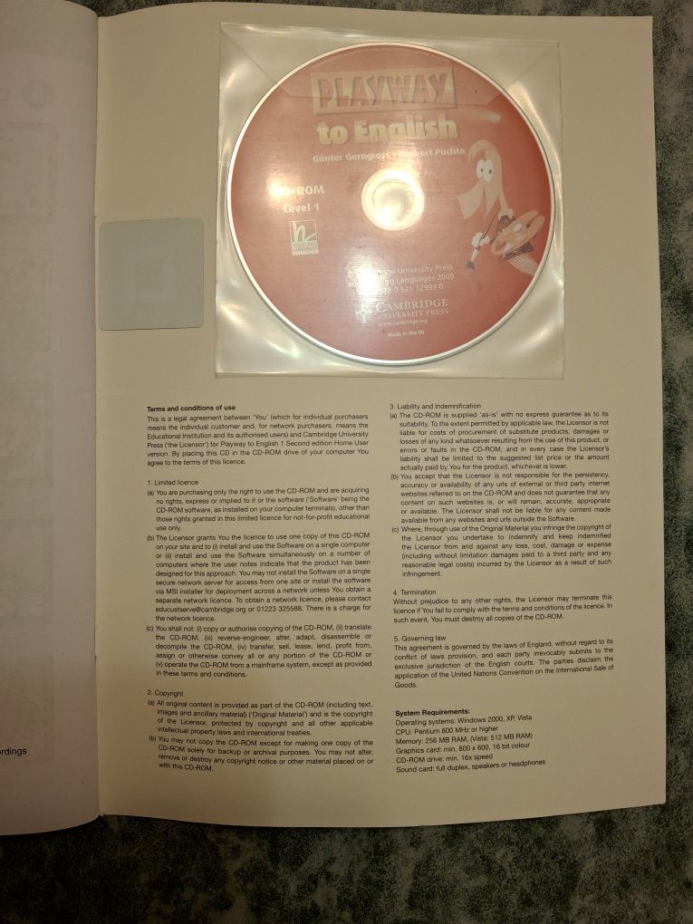 Детская развивающая книга PLAYWAY to English + CDR диск.