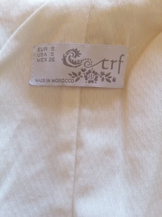 Colete de pelo sintético branco S da TRF (Zara)