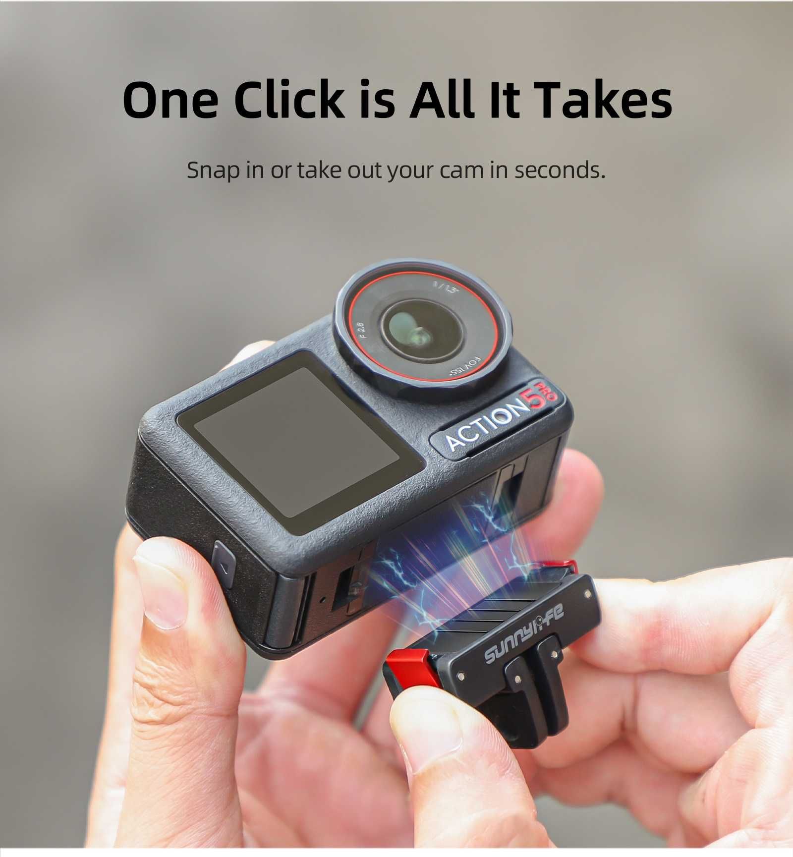 Uchwyt Magnetyczny Składany do DJI OSMO ACTION 5/4/3/2