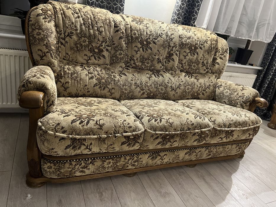 Dębowa sofa 3-osobowa