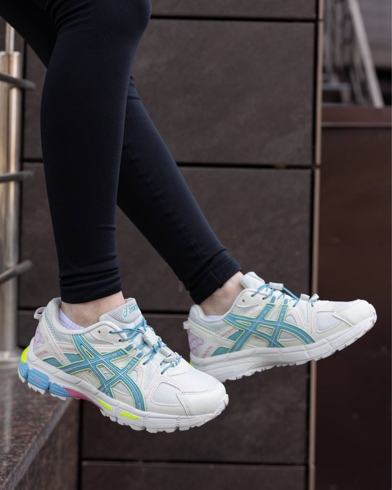 Женские кроссовки асикс гель кахана Asics Gel Kahana 8 White Blue