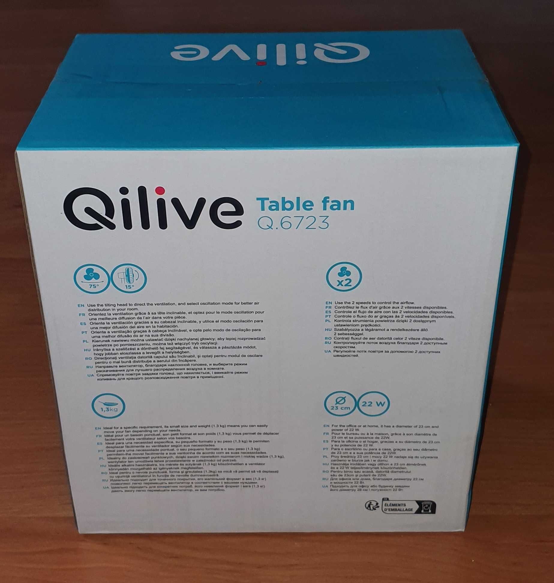 Wentylator biurkowy QILIVE Q.6723
