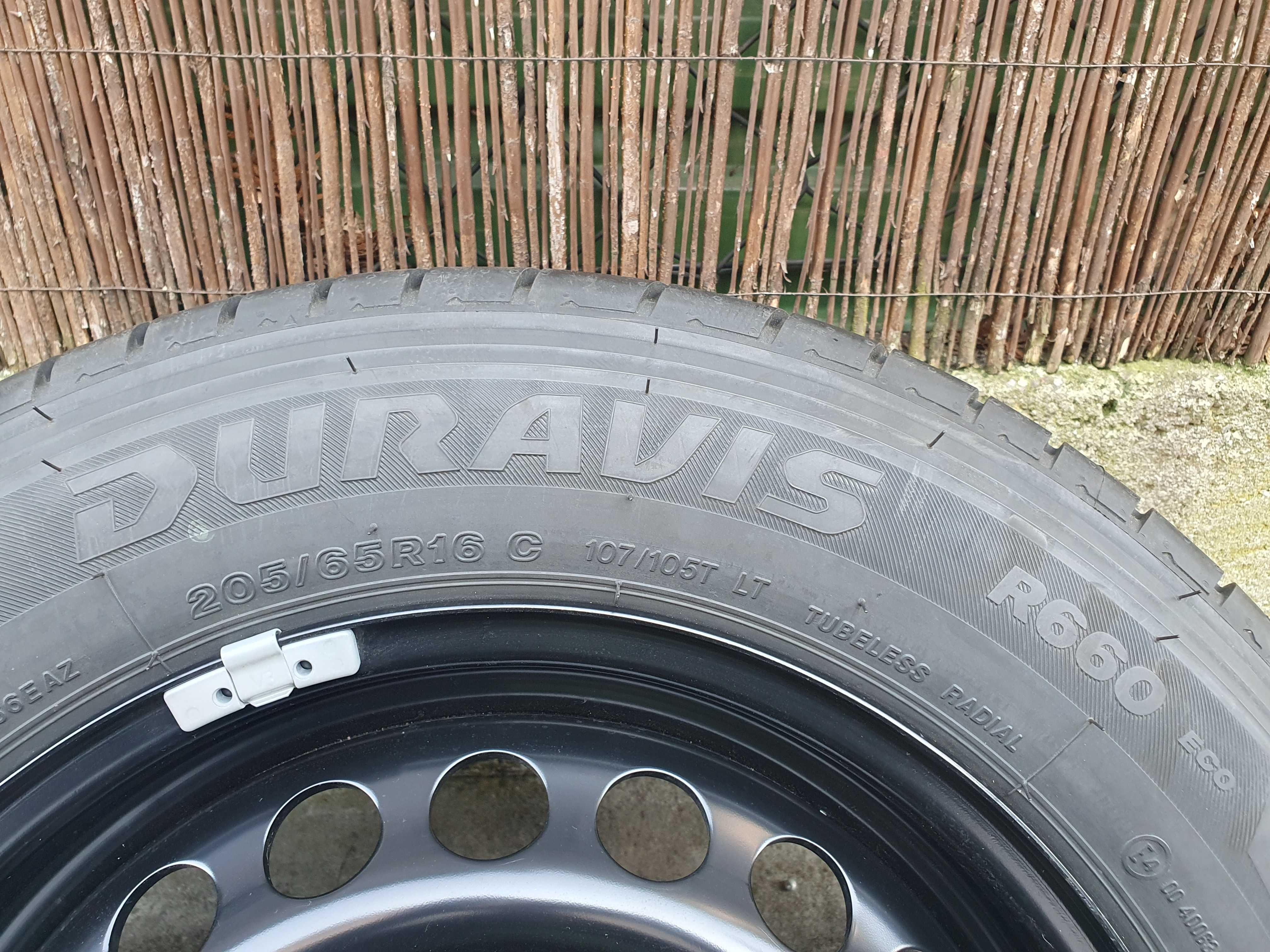 4x Oryginalne koła VW T6 205/65/16C Bridgestone Duravis Demo! 2022r.