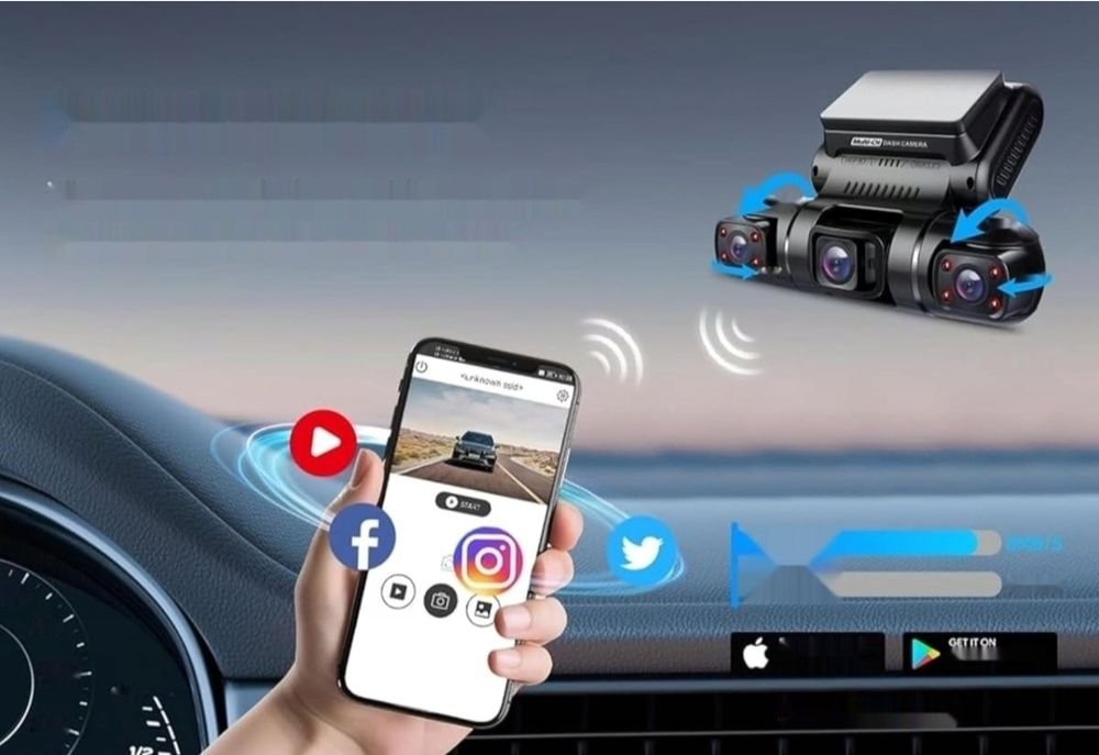 Kamerka samochodowa Rhorawill 4 Obiektywowy Wideorejestrator