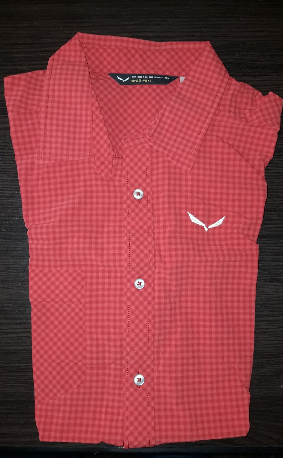 Трекова чоловіча сорочка Salewa Puez Mini Check Dry M S/S SRT RED