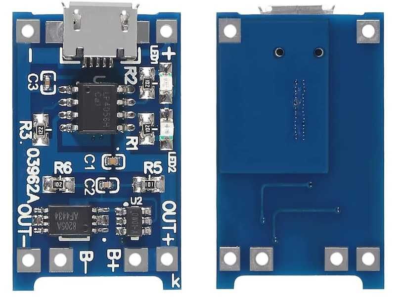 Понижающий модуль 4,75-23 В до 1-17 В   Плата зарядки Micro USB TP4056