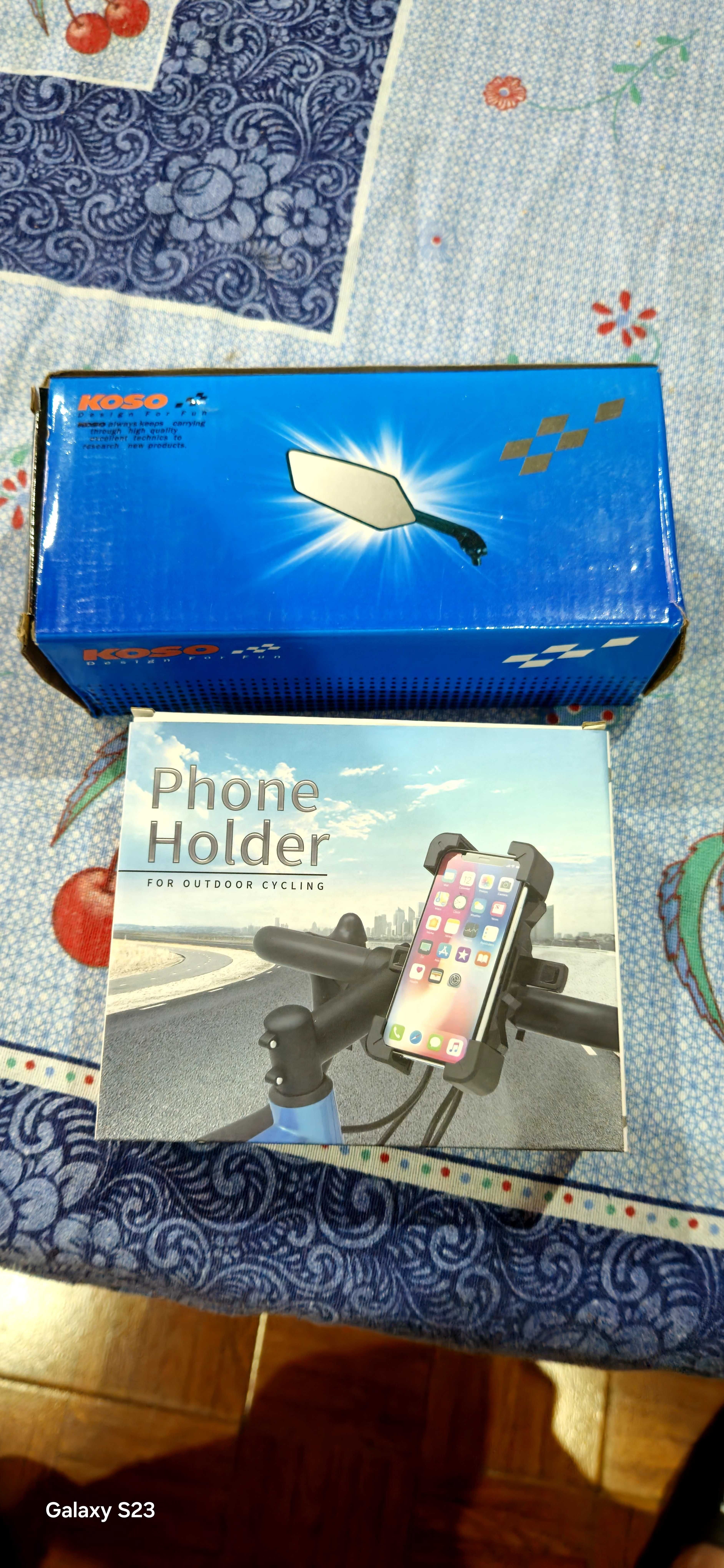 Espelhos e suporte telemóvel para trotinete  Novos