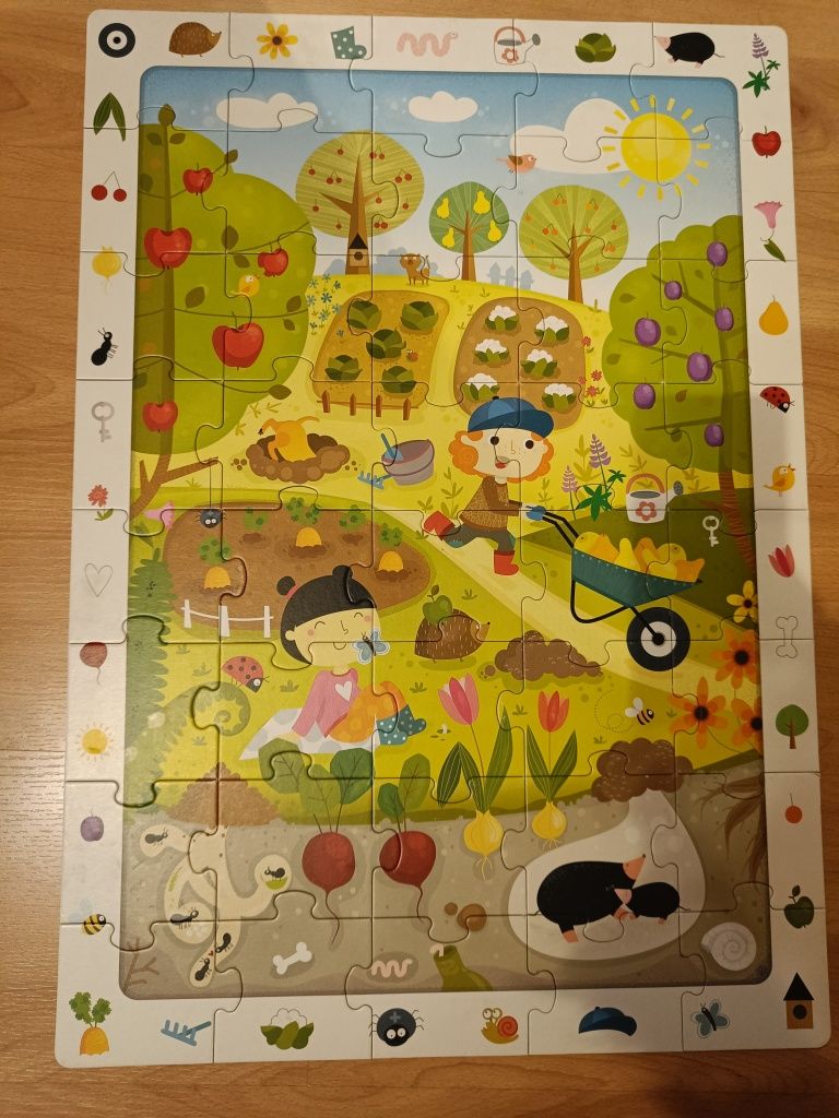 Puzzle obserwacyjne ogród duże