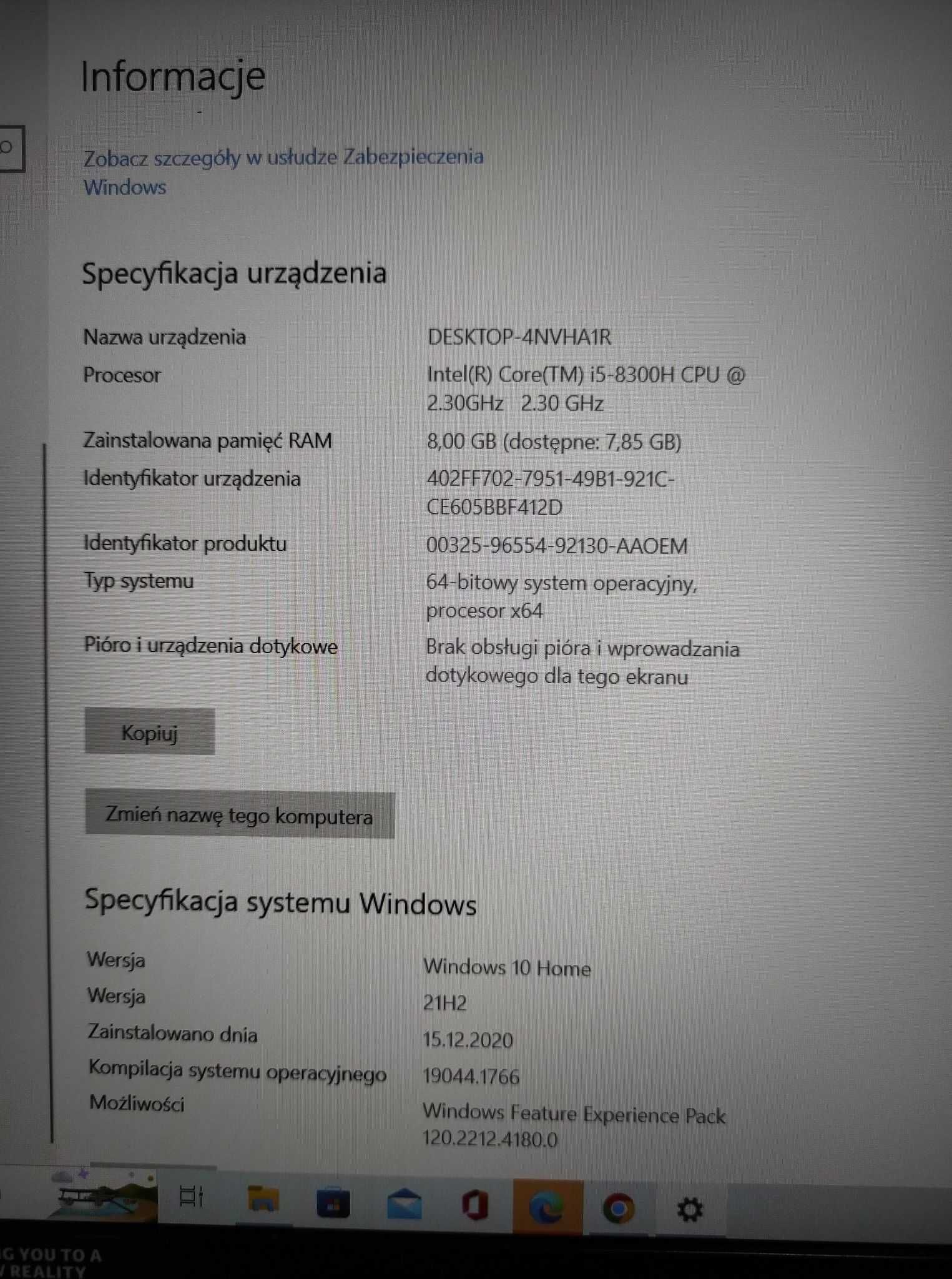 Laptop ACER Nitro 5  15.6 IPS i5-8300H 8GB RAM 512GB