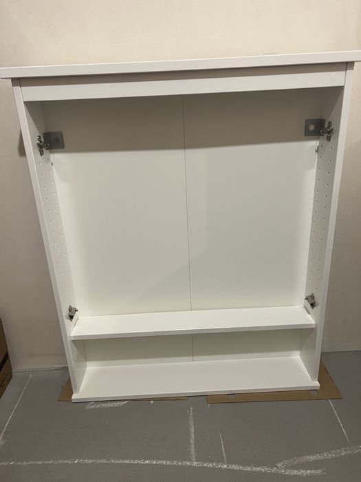 Hemnes Szafka z lustrem i drzwiami, biały, 83x16x98 cm