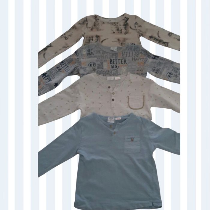 Koszulki zestaw 4 sztuki Zara i H&M r.110