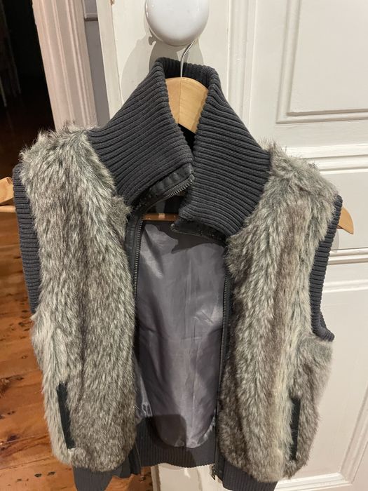 Colete pêlo cinzento