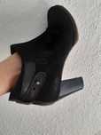 Botins/botas pretas camurça salto alto Gianna 36