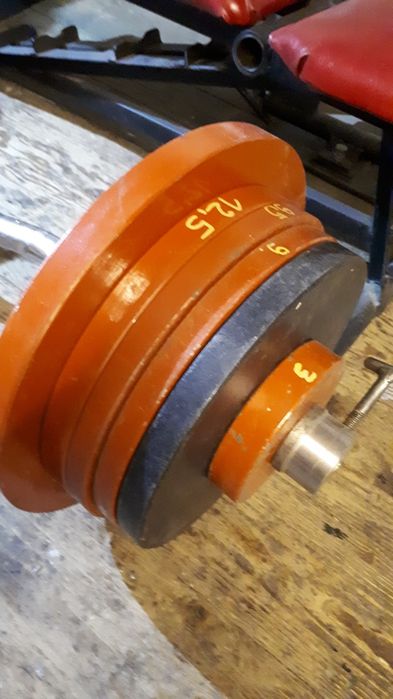 Obciążenia stalowe 90 kg. Zestaw na sztangę