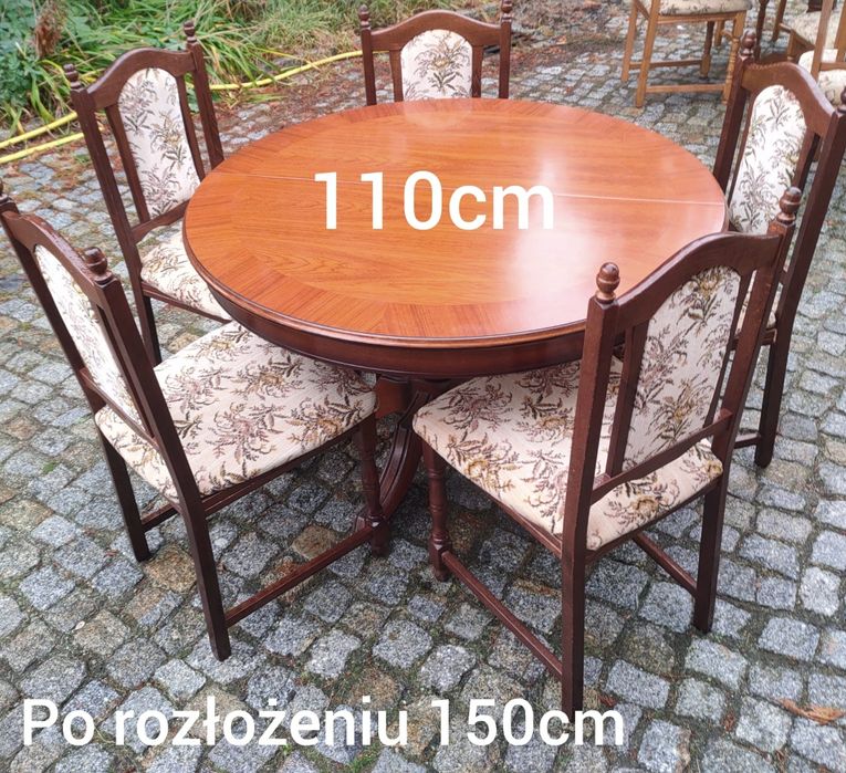 Stół drewniany plus krzesla