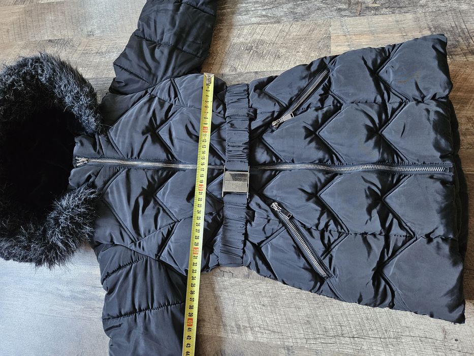 Kurtka zimowa ocieplana czarna 140 f&f