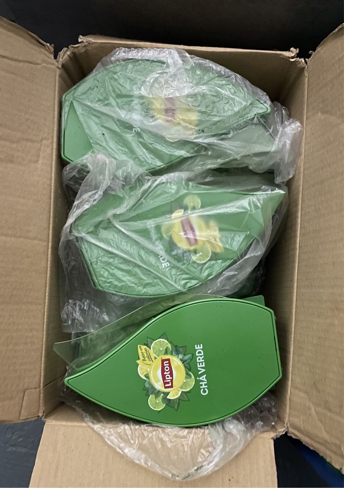 Conjunto dispensadores guardanapos lipton NOVOS