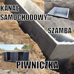 Betonowe- Piwniczki, szamba 10m3 kanały samochodowe, zbiorniki