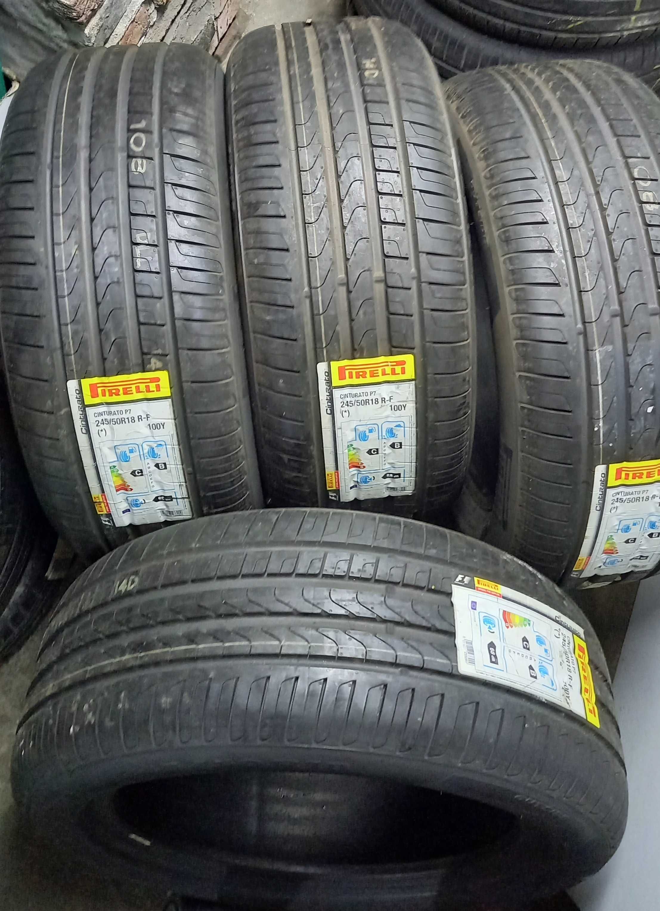 4szt. NOWE letnie: 245/50 R18 Pirelli P7 Cinturato * RFT 100Y.
