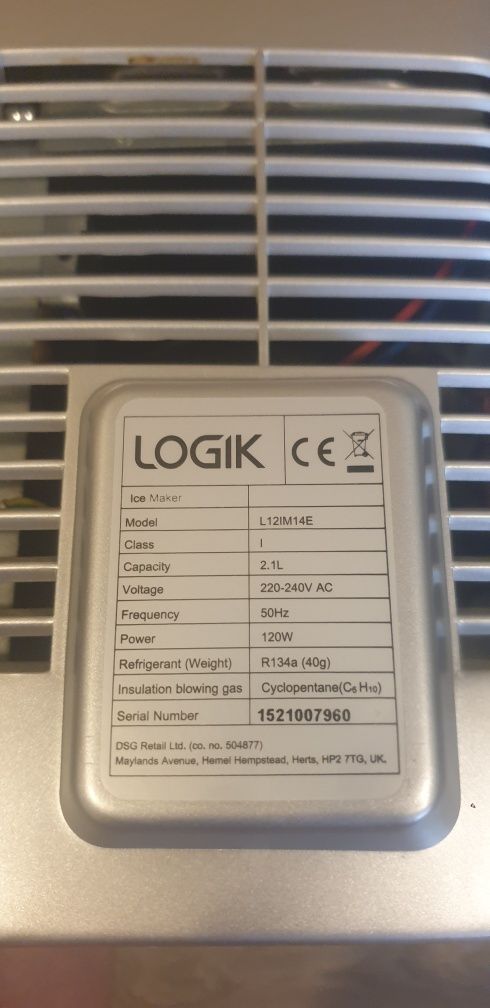 Logik L12IM14E — безшумний льодогенератор, ідеальний для приготування