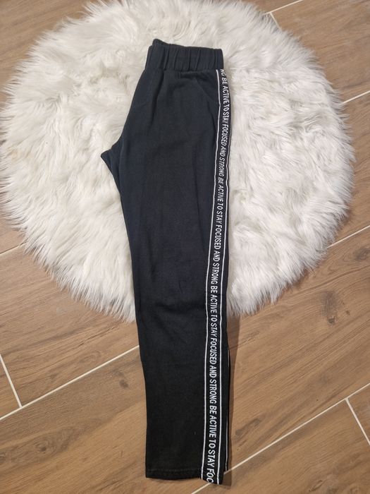 Spodnie na gumce z lampasami L