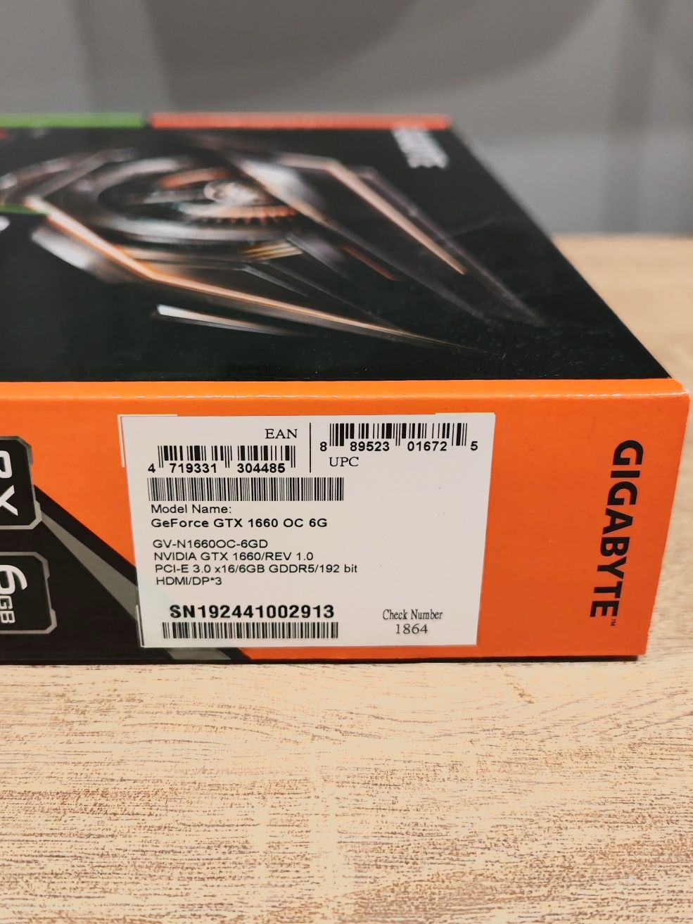 Karta graficzna Gigabyte GeForce GTX 1660 OC 6GB, GDDR5