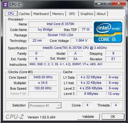 Процесори Intel Core i5-3570К 3.40GHz/6M/5GT/s (BOX) s1155