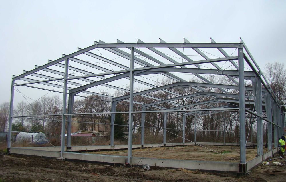 kratownica bindra konstrukcja stalowa hala, wiata, garaż, obora