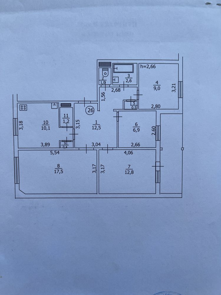 4-кімнатна квартира в центрі міста