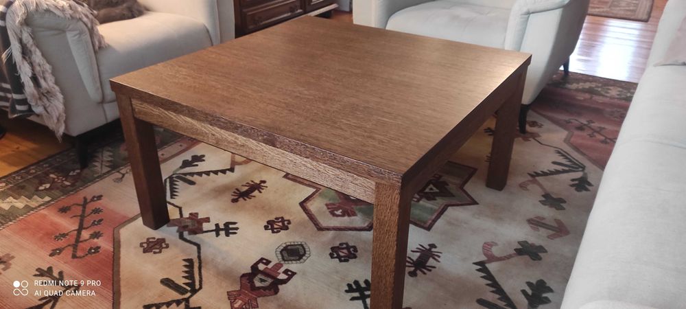 Stolik kawowy drewniany nowy 95×95×51