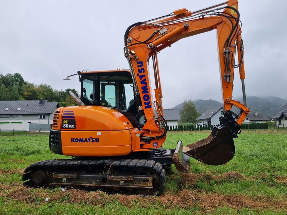 Komatsu Koparka Gąsienicowa 8 ton PC80MR-3 z Norwegii jak Nowa 2017rok 3100mtg 3x ramie łamane Klima ser.DEKRA pompa paliwa centr. smarowanie  Zero luzów wycieków DEKRA serwisy Centr.smarowanie Klima Webasto 3100h