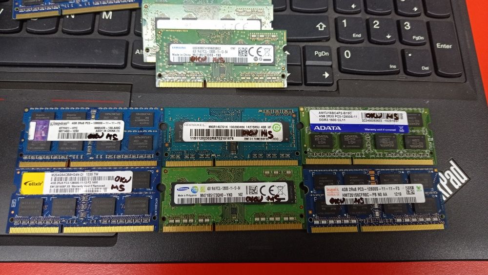 Оперативна пам'ять DDR3 1.5v, DDR3L 1.35v Sodimm 4GB 1600MHz, 1333MHz